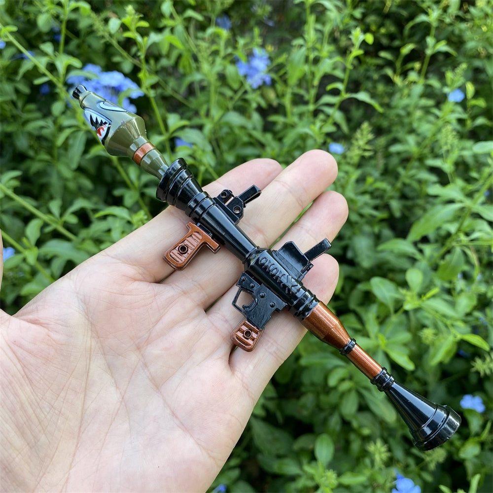 Metal Miniature Shark Head RPG-7 Rocket Launcher 17CM/6.7