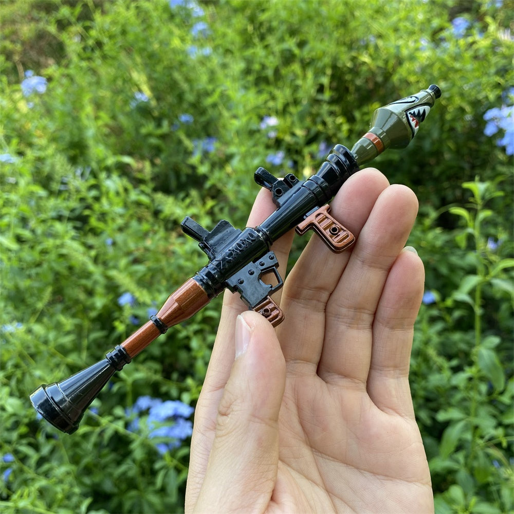 Metal Miniature Shark Head RPG-7 Rocket Launcher 17CM/6.7