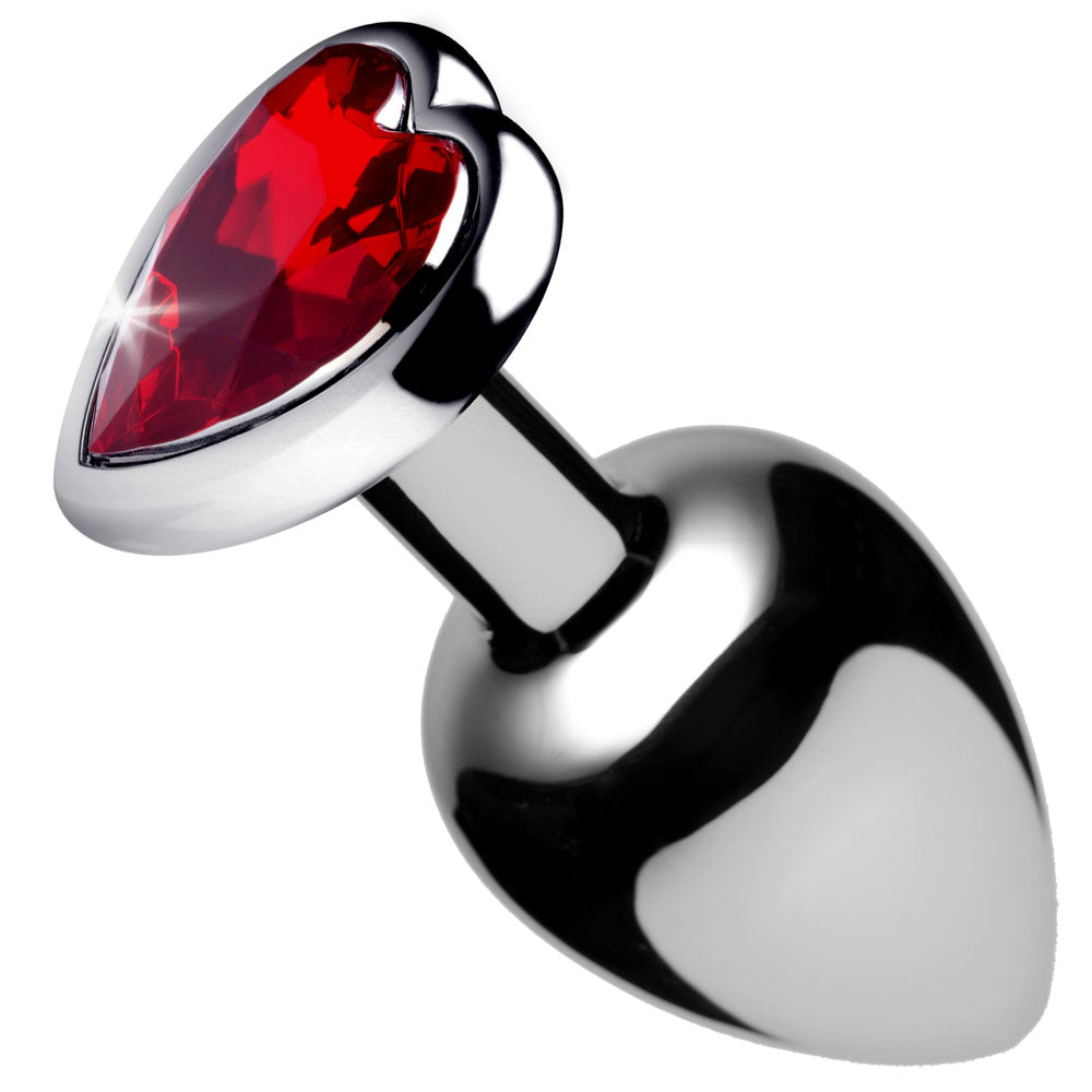 Booty Sparks 3.3" Red Heart Aluminum Anal Plug > Anal Range > Jewel Butt Plugs - Tophatter Daily Deals