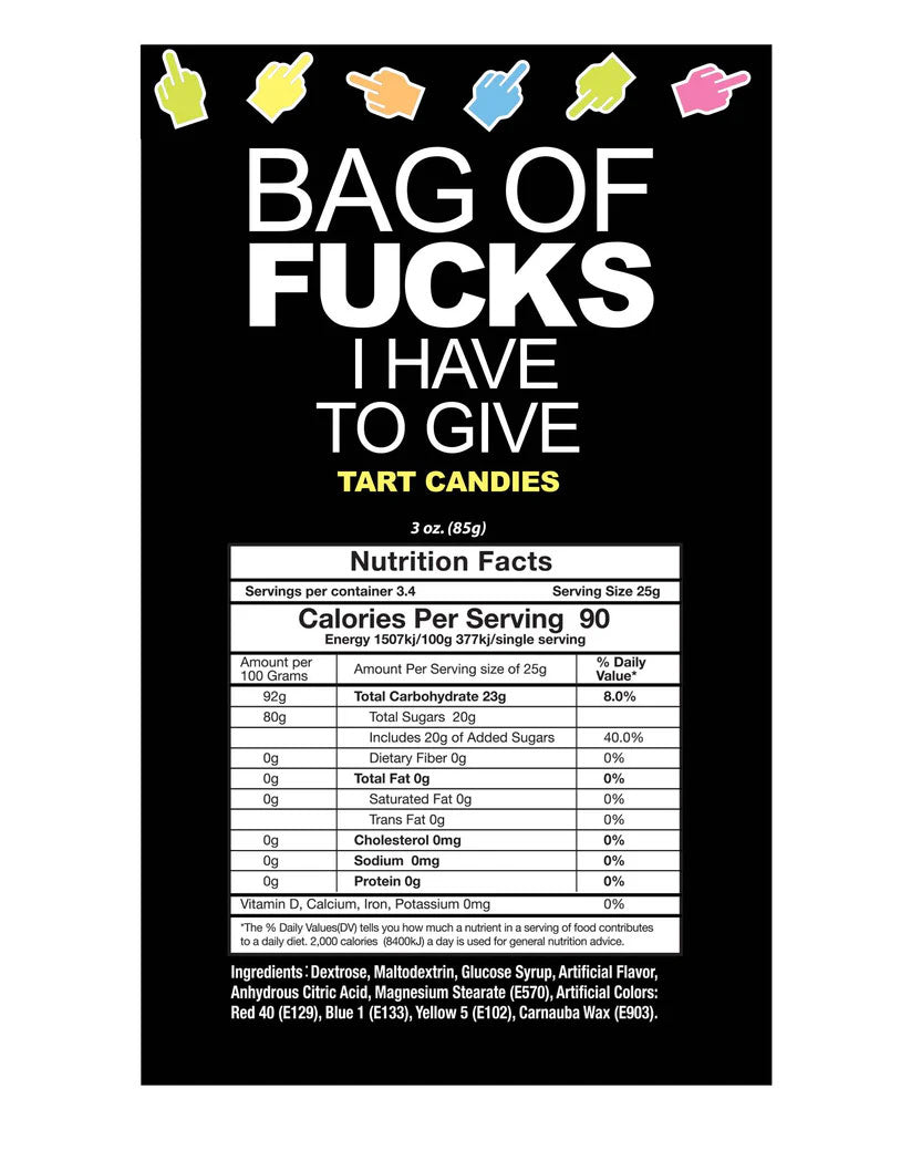 Bag of Fucks I Have to Give 3oz Bag > Novelties > Candy & Edible Items - Tophatter Daily Deals