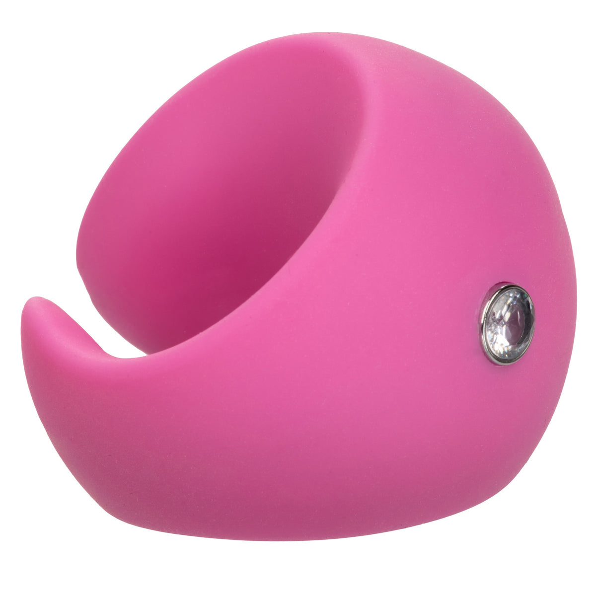 LuvMor "O"s Pink Mini Curved Massager with 10 Speeds, Liquid Silicone, Rechargeable, Waterproof > Vibrators > Finger Vibrators - Tophatter Daily Deals