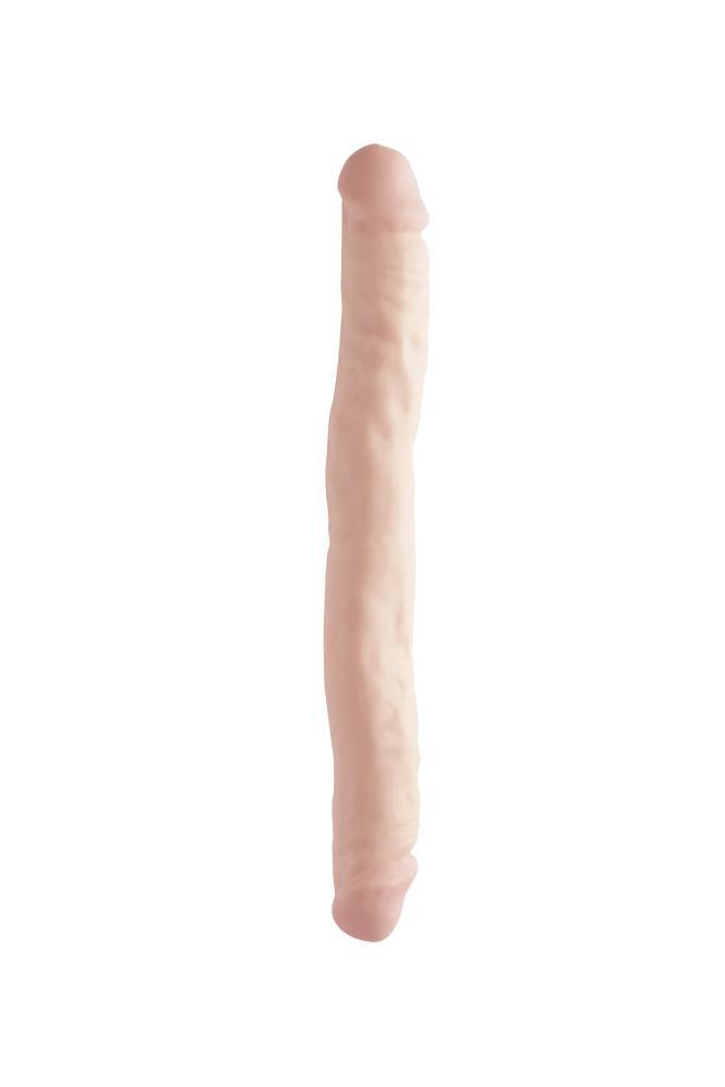 Pipedream - Basix - Rubber Works Double Ended Dildo - 12 inch - Beige Sex Toy - Tophatter Daily Deals