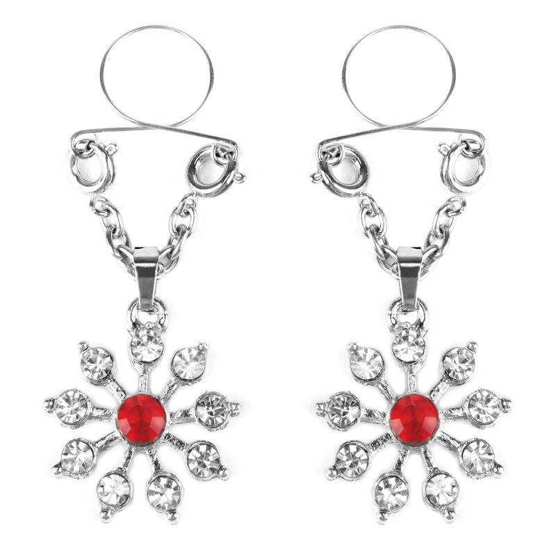 Ruby and Diamond Star Nipple Jewellery with Adjustable Rings > Sex Toys > Nipple Clips - Tophatter Daily Deals