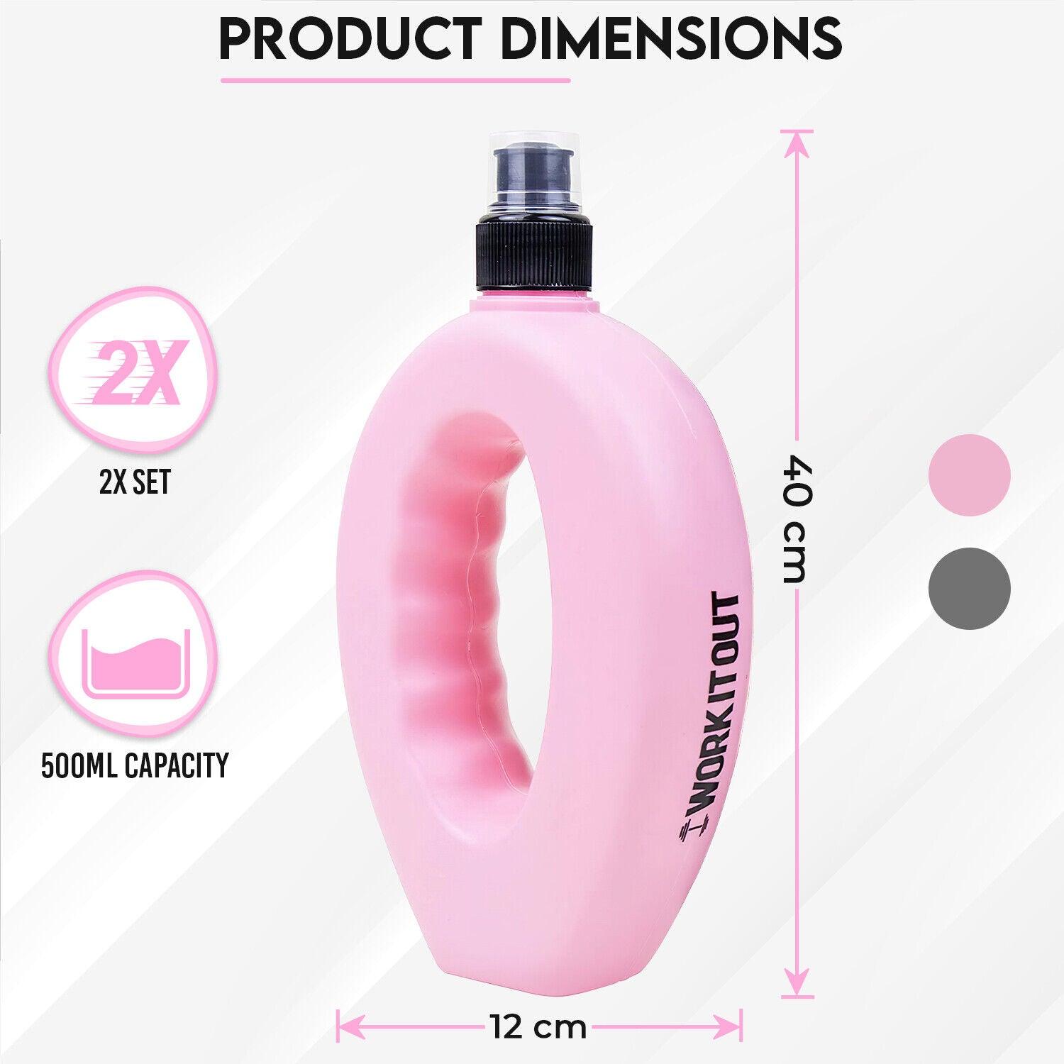 Drinks Bottle for Running - 1 Pair Running Grip Water Bottles for Jogging, Hiking, Gym Sports & Outdoor - Tophatter Daily Deals