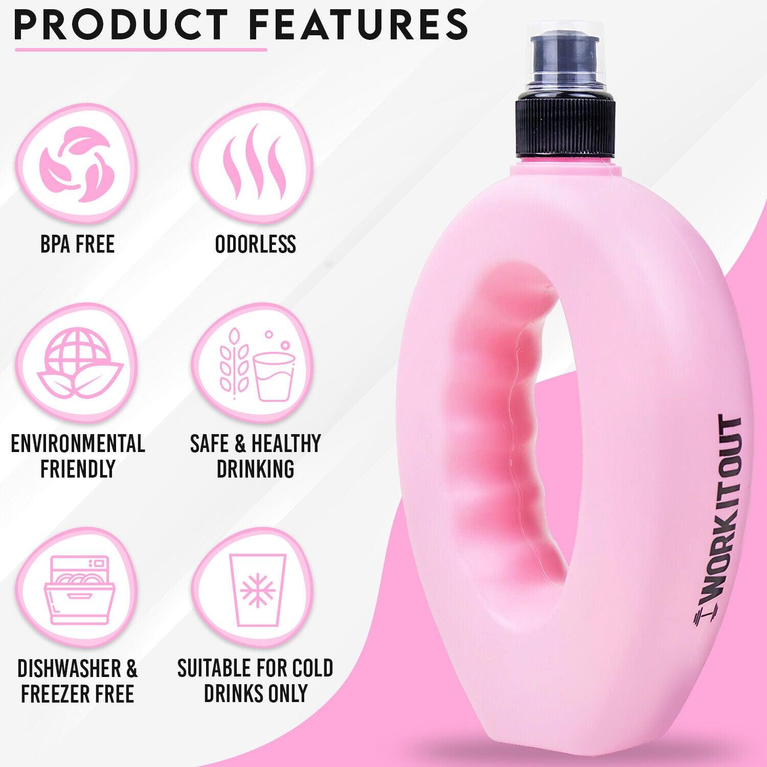 Drinks Bottle for Running - 1 Pair Running Grip Water Bottles for Jogging, Hiking, Gym Sports & Outdoor - Tophatter Daily Deals