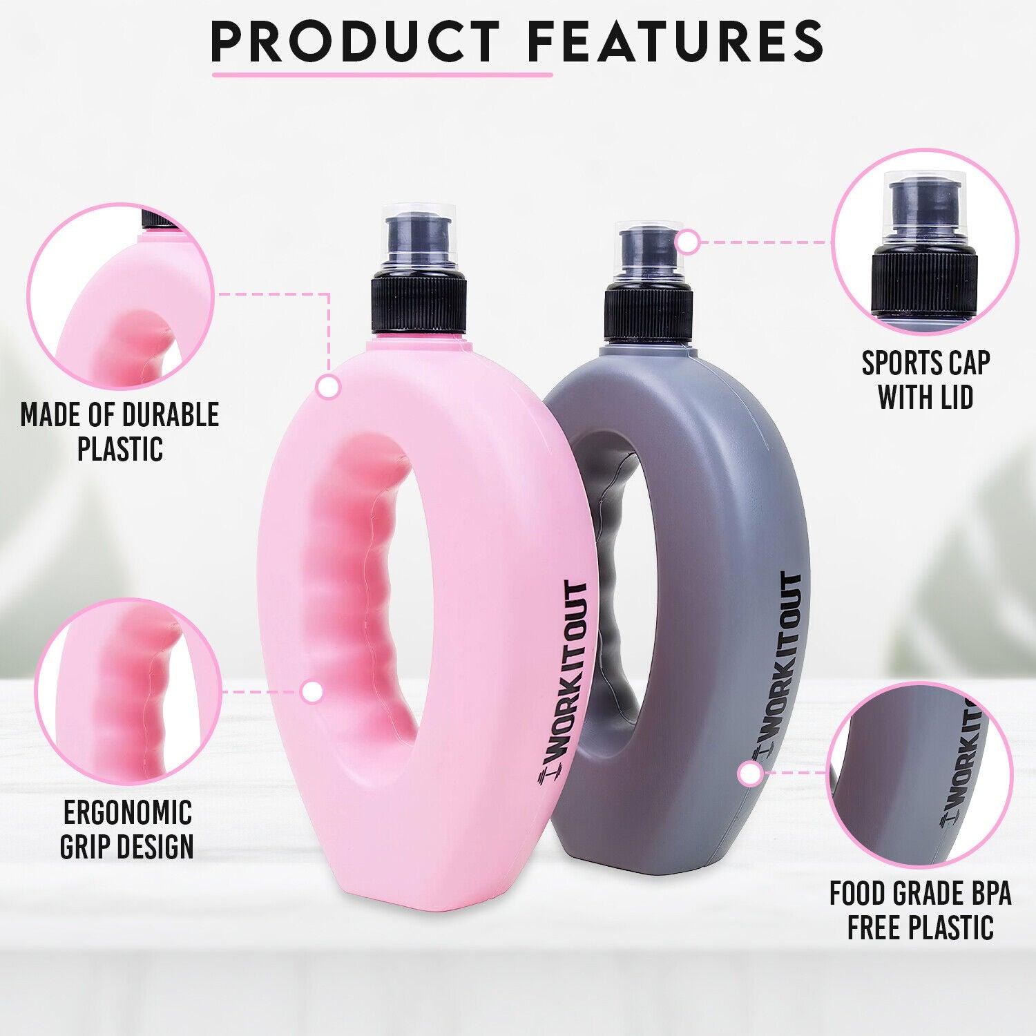 Drinks Bottle for Running - 1 Pair Running Grip Water Bottles for Jogging, Hiking, Gym Sports & Outdoor - Tophatter Daily Deals