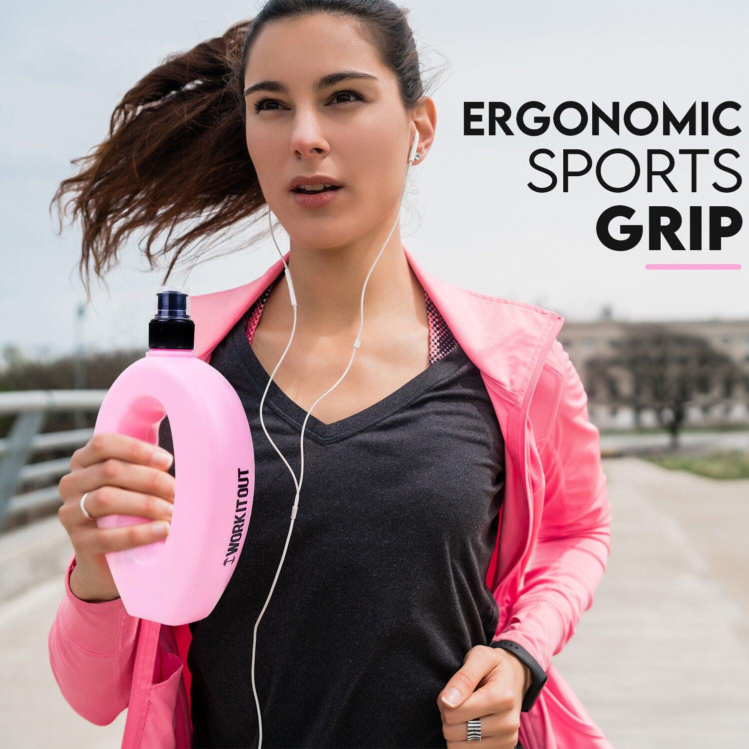 Drinks Bottle for Running - 1 Pair Running Grip Water Bottles for Jogging, Hiking, Gym Sports & Outdoor - Tophatter Daily Deals