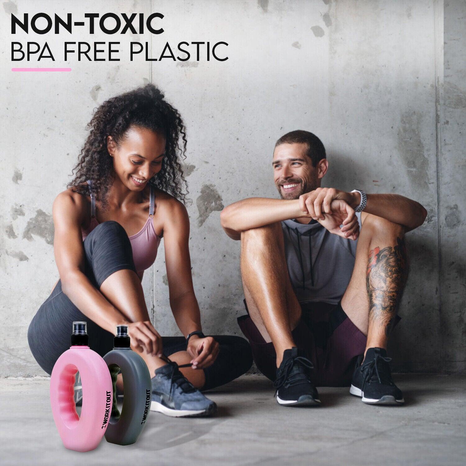 Drinks Bottle for Running - 1 Pair Running Grip Water Bottles for Jogging, Hiking, Gym Sports & Outdoor - Tophatter Daily Deals