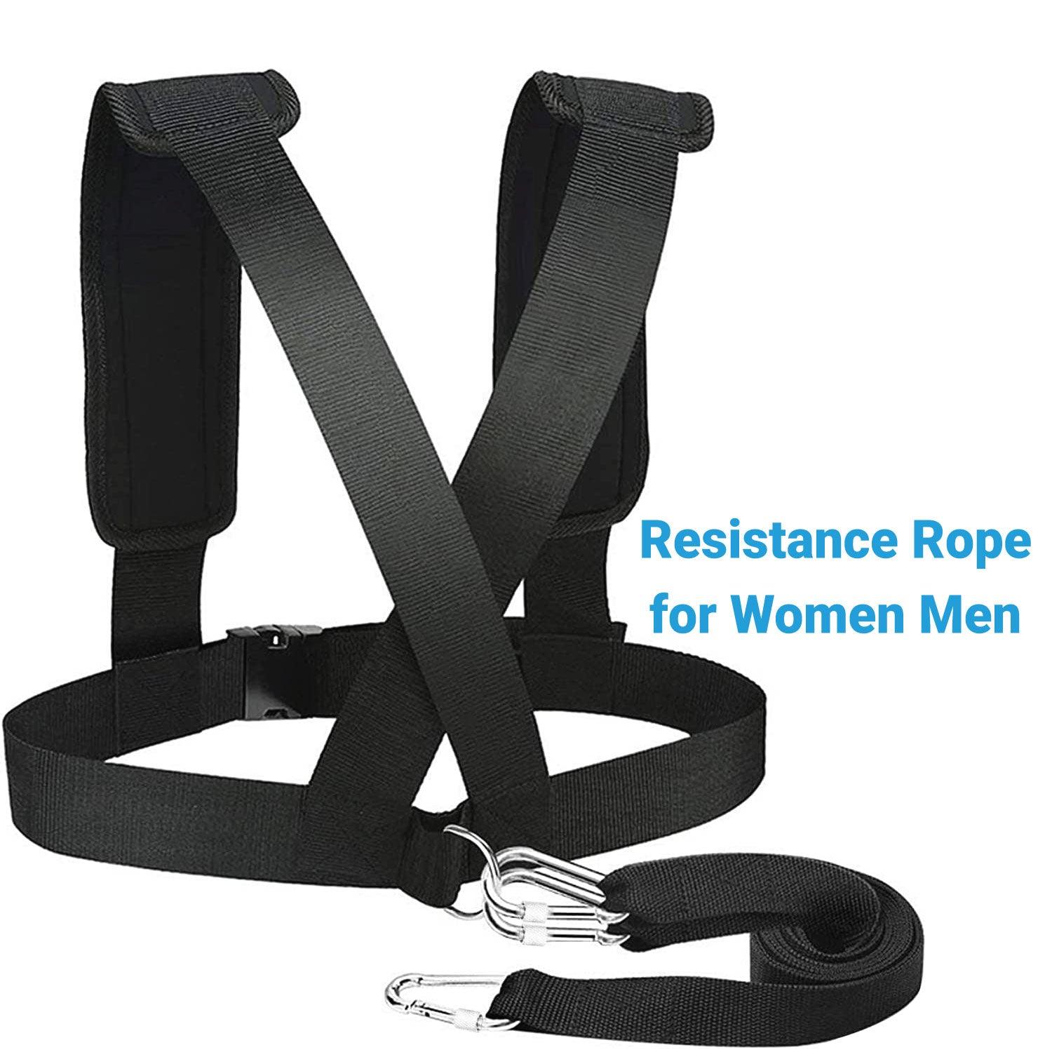 Sled Pulling Belt - Waist Resistance Bands Workout Resistance Shoulder Pulling Strap Sled Harness Exercise & Fitness - Tophatter Daily Deals