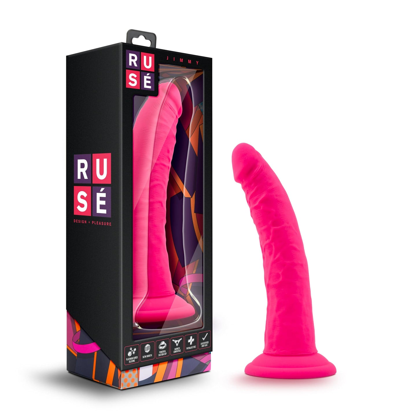 Ruse Jimmy Hot Pink Dildo 7 Inch Insertable Length > Dildos > Realistic Dildos - Tophatter Daily Deals