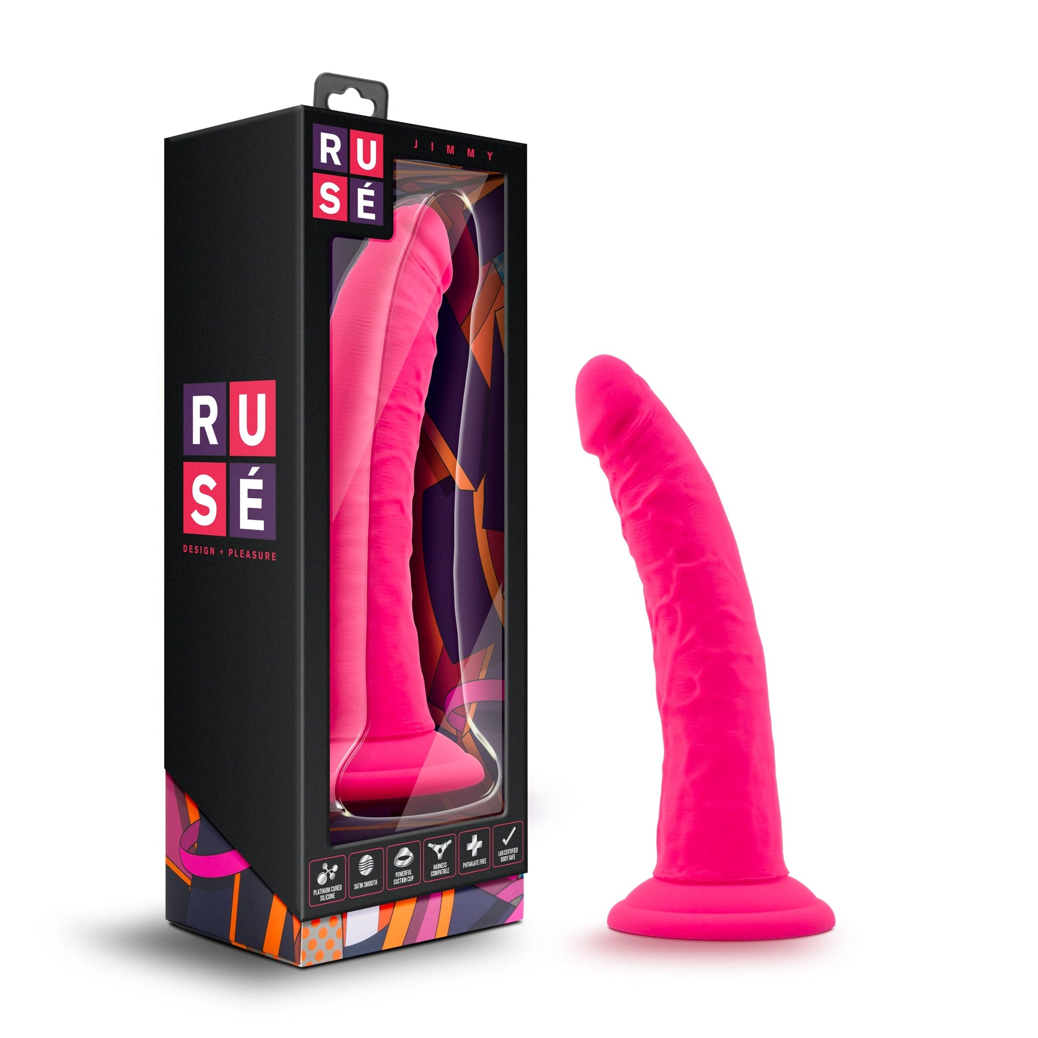 Ruse Jimmy Hot Pink Dildo 7 Inch Insertable Length > Dildos > Realistic Dildos - Tophatter Daily Deals