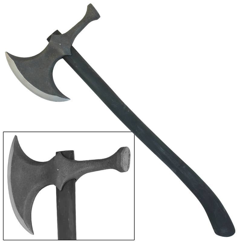 Rustic Barbarian Hammerhead Battle Axe - TOPHATTER'S ARMORY DEALS Collectible Weapons - Tophatter Daily Deals