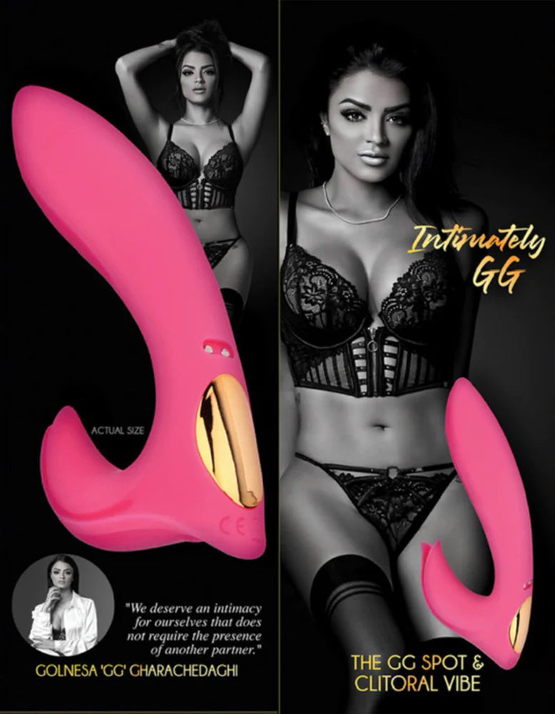 Intimately GG The GG Spot and Clitoral Vibe Bright Pink Food-Grade Silicone Dual Motor 10 Patterns > Vibrators > Ladies > Rabbit Multi - Tophatter Daily Deals
