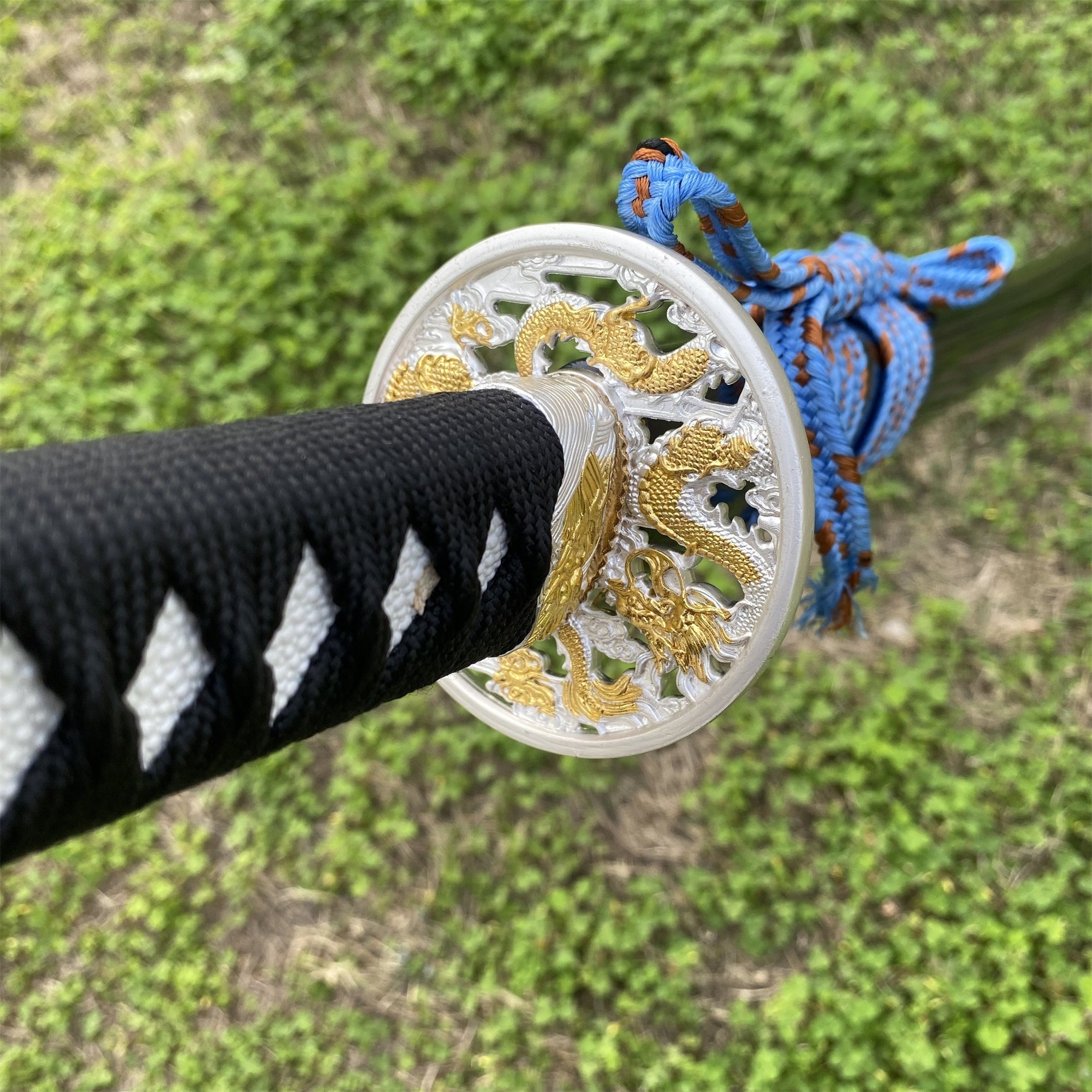 Blue Dragon Blade Samurai Katana - Dragon Engraved Blade - Tophatter Daily Deals