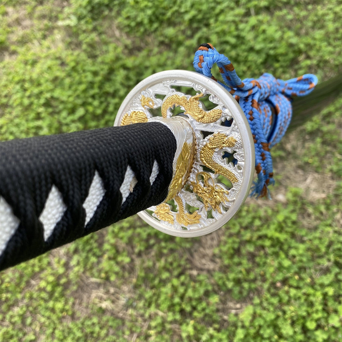 Blue Dragon Blade Samurai Katana - Dragon Engraved Blade - Tophatter Daily Deals