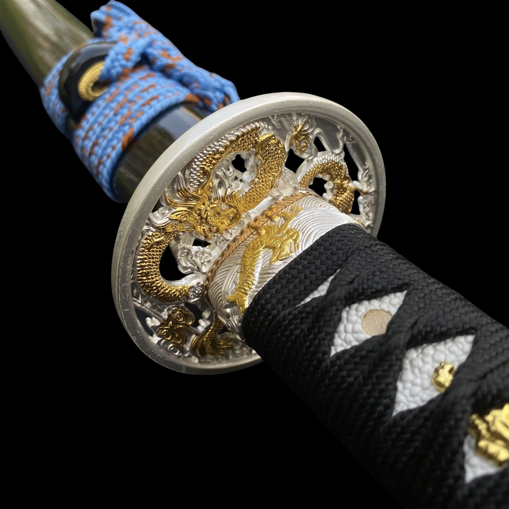 Blue Dragon Blade Samurai Katana - Dragon Engraved Blade - Tophatter Daily Deals