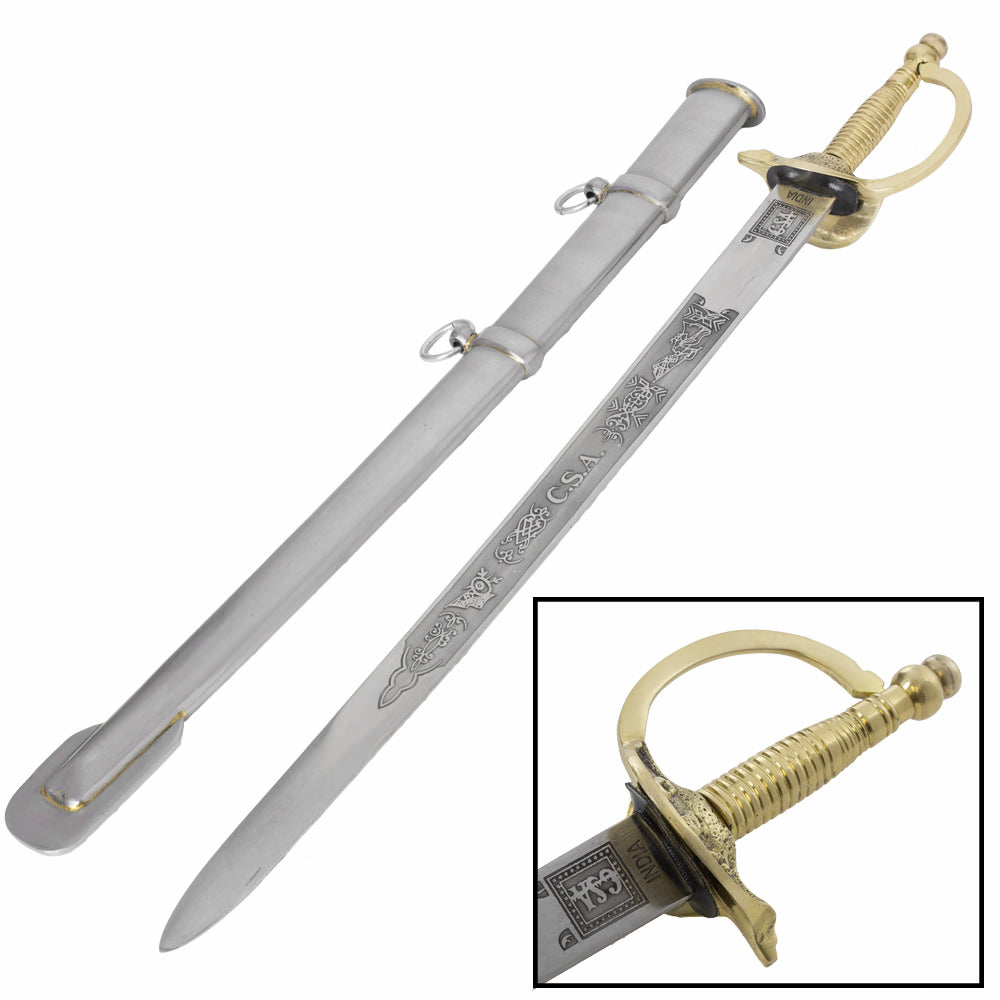 CSA/NCO A Confederate Non-Commissioned Officers Short Sword - TOPHATTER'S ARMORY DEALS Collectible Weapons - Tophatter Daily Deals