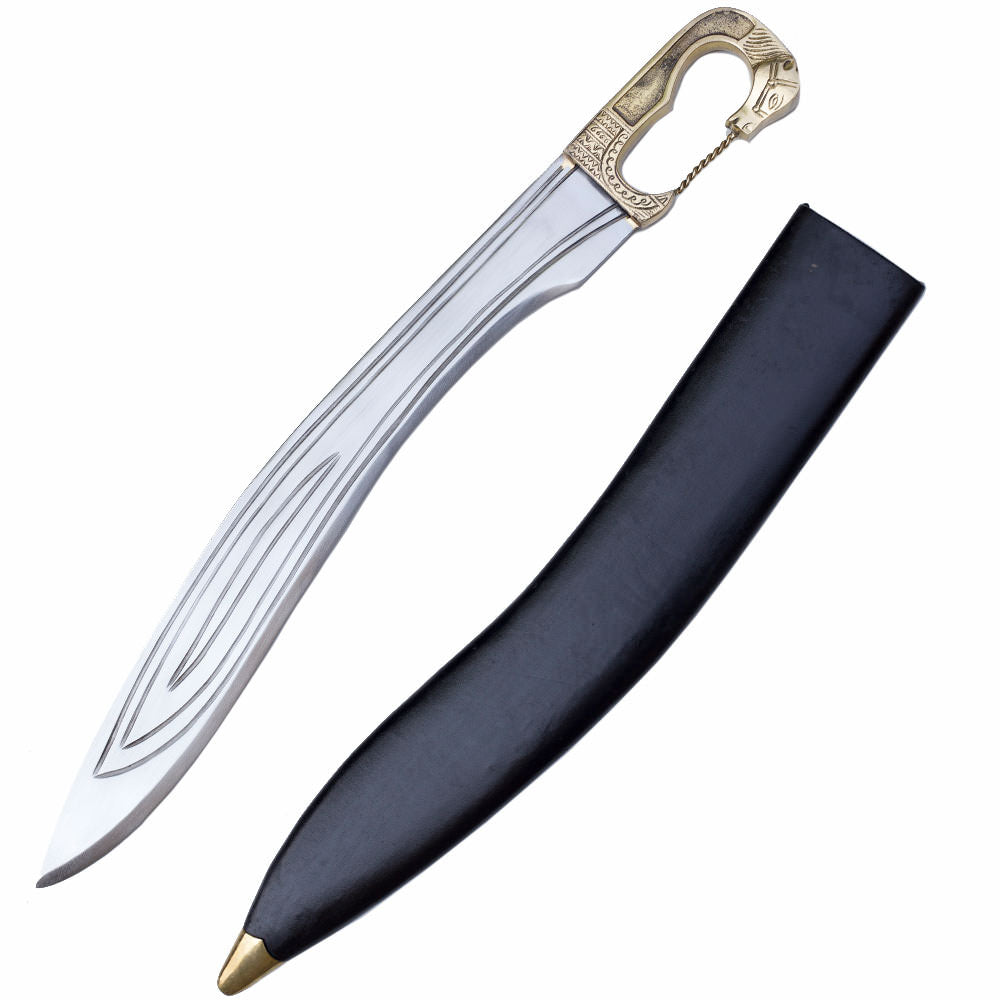 Horse Head Falcata - Kopis Sword With Scabbard - Tophatter's Guns'N'Weapons Store - FREE SHIPPING Collectible Weapons - Tophatter Daily Deals