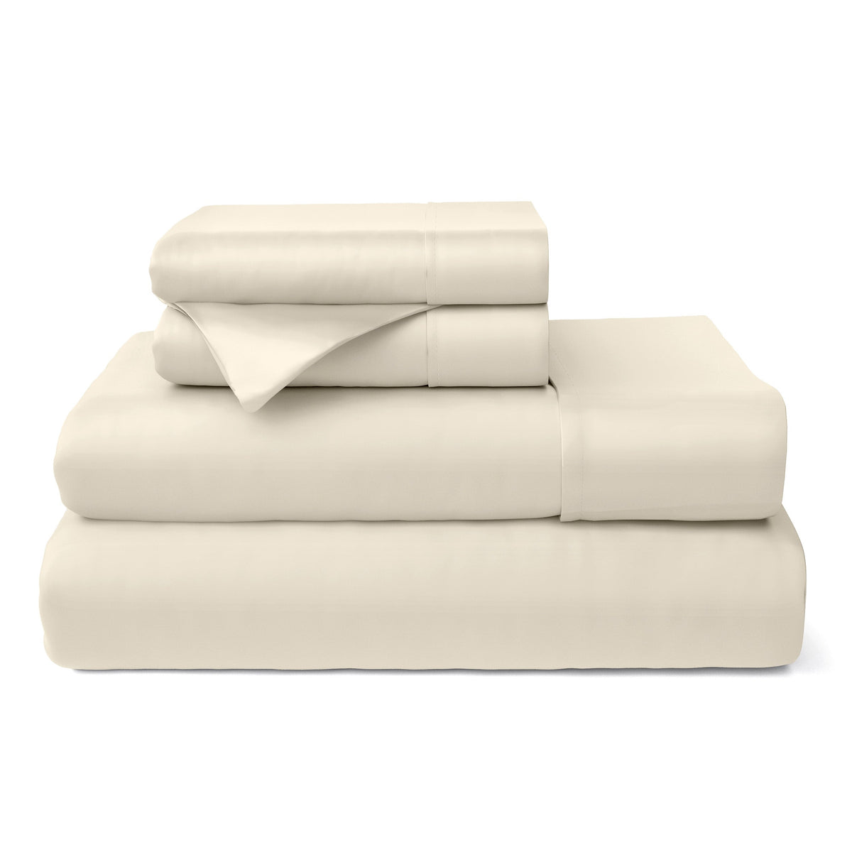 100% Bamboo Bed Sheets Cream Bedding - Tophatter Daily Deals