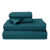 100% Bamboo Bed Sheets Dark Teal Bedding - Tophatter Daily Deals