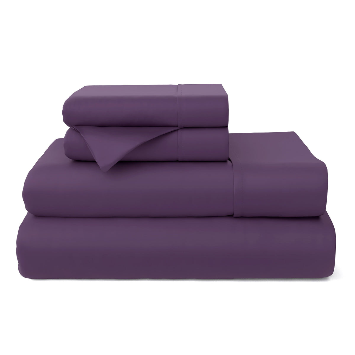 100% Bamboo Bed Sheets Purple Bedding - Tophatter Daily Deals