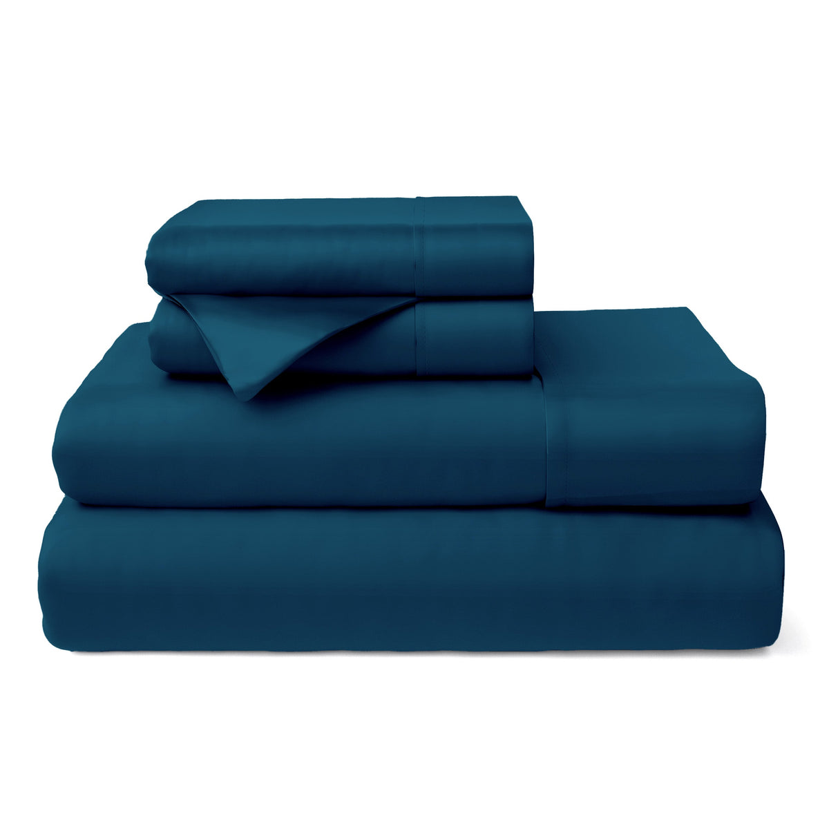 100% Bamboo Bed Sheets Marine Blue Bedding - Tophatter Daily Deals