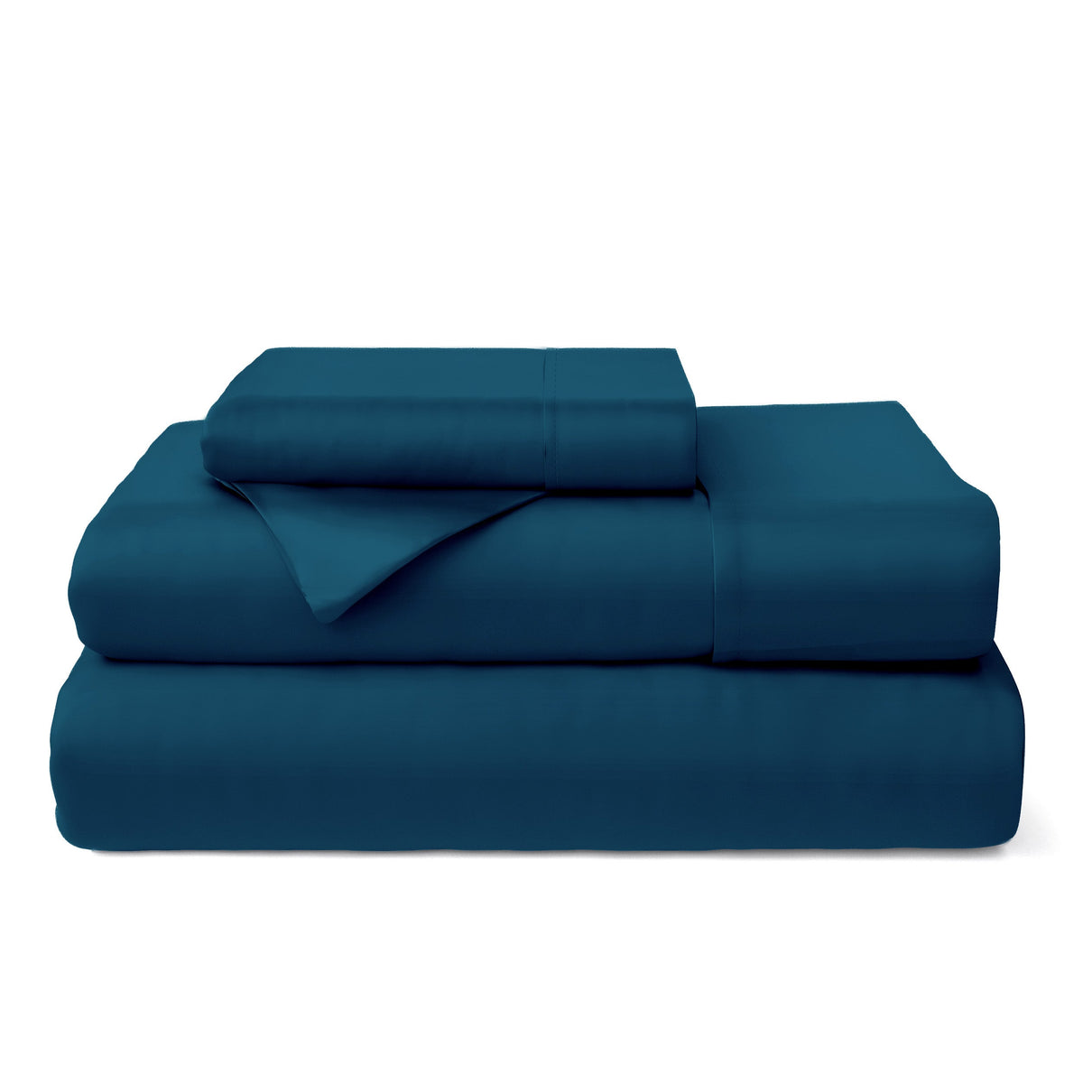 100% Bamboo Bed Sheets Marine Blue Bedding - Tophatter Daily Deals