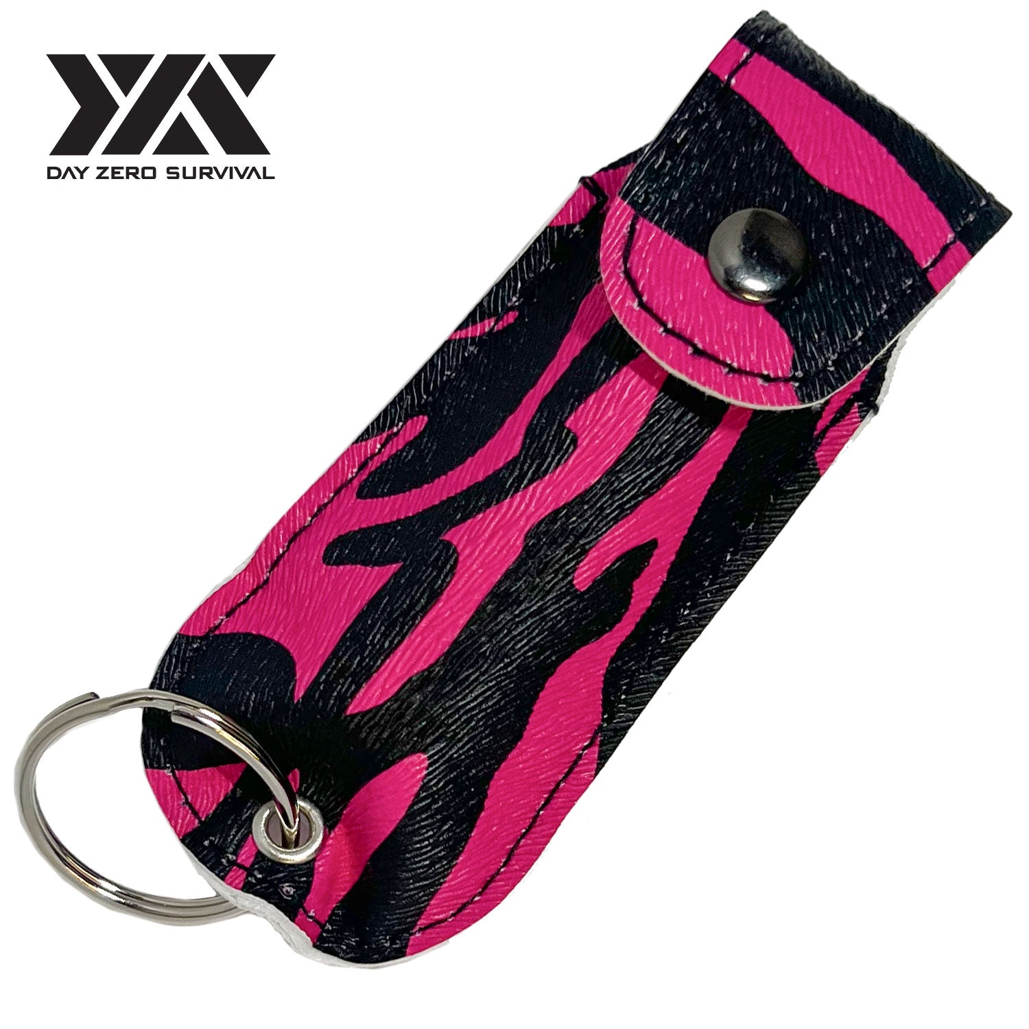 DZS Defense Pepper Spray, Max Strength OC - Pink Zebra Premium Leather Case - Tophatter's Guns'N'Weapons Store Collectible Weapons - Tophatter Daily Deals