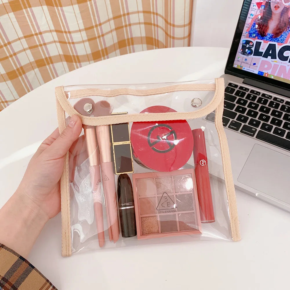 Transparent Document Wallet Bears Kawaii Travel Bag Cosmetics Makeup - Tophatter Daily Deals