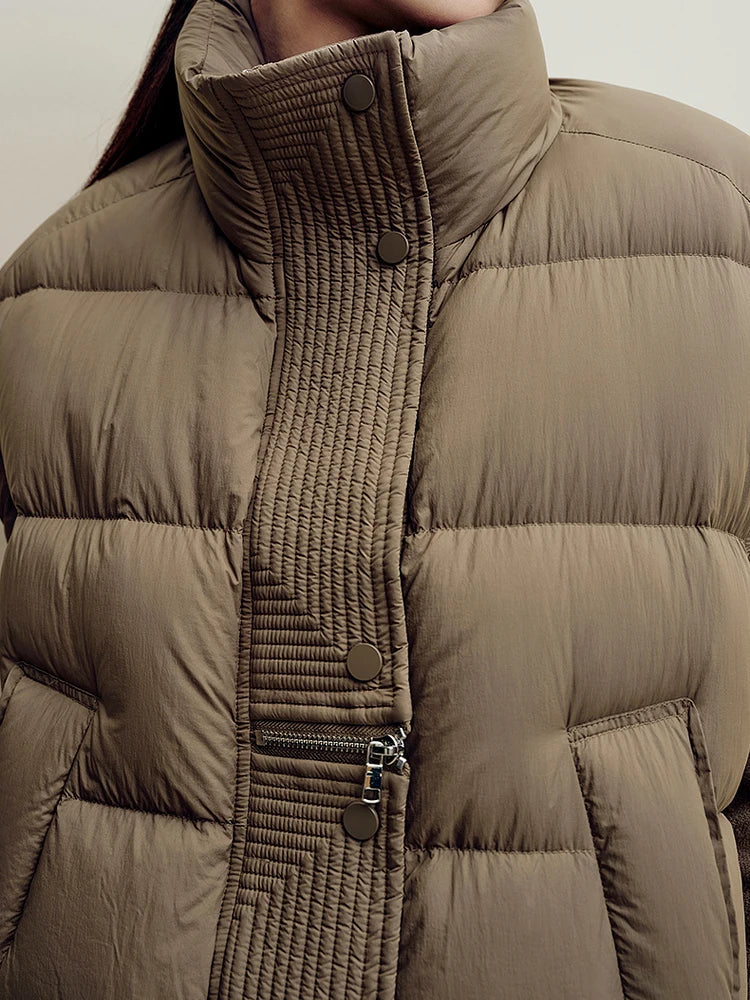 Insulating Women’s Down Vest - Cropped, Duck, Winter - Tophatter Daily Deals
