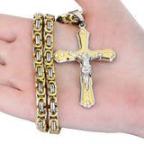 Men's Gold Cross Pendant Necklace Necklaces - Tophatter Daily Deals