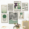 Bauhaus Green Minimalist Wall Art Canvas Print Waterproof - Tophatter Daily Deals