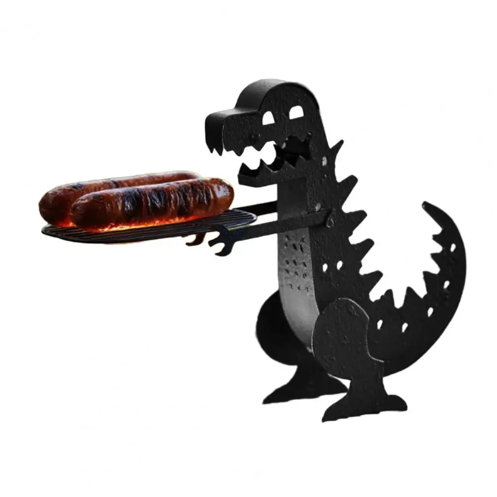 BBQ Accessory Portable Camping Hot Dog Grill Holder Rust-proof Sausage Stand Rack for Funny Bbq Heat-resistant Outdoor Sausage A - Tophatter Daily Deals