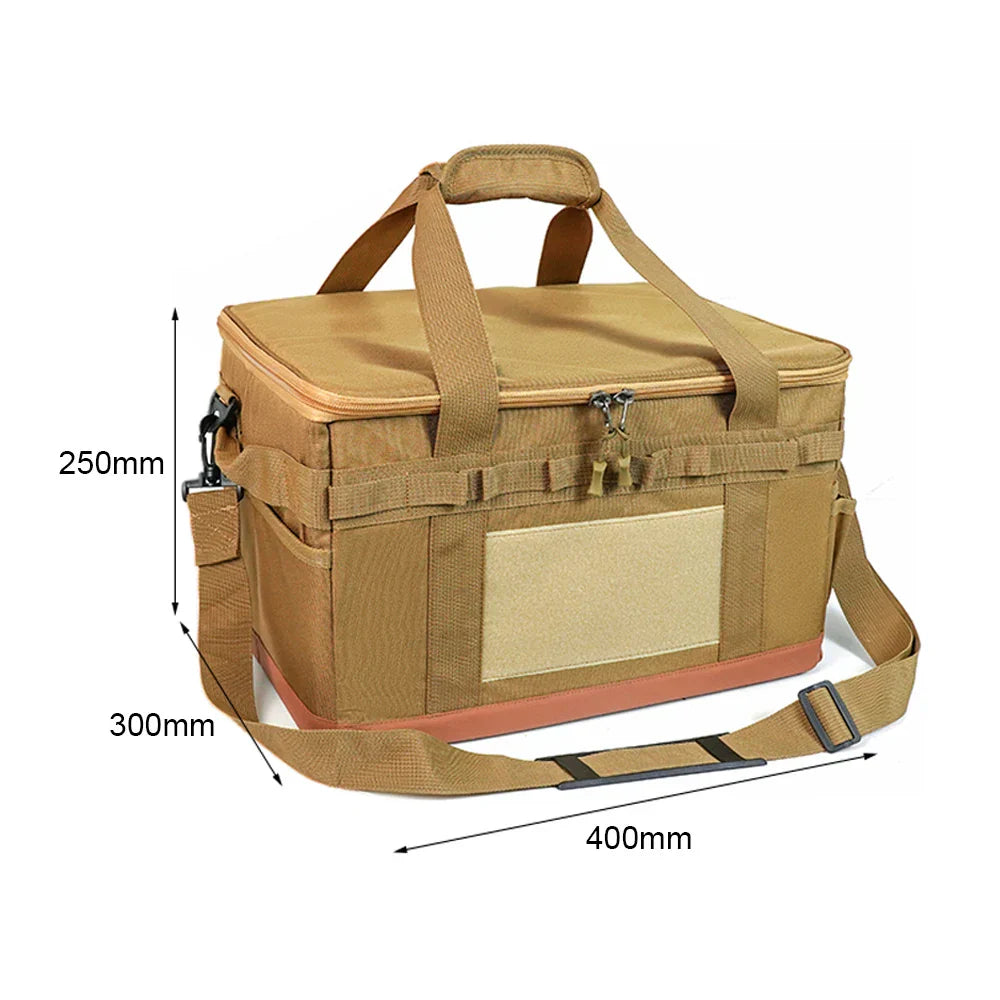 Zipper Camping Storage Bag Anti-Crash Organizer Khaki Duffel Bags - Tophatter Daily Deals