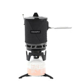 All-in-One Camping Stove with Piezo Ignition Black Camp Cooking - Tophatter Daily Deals