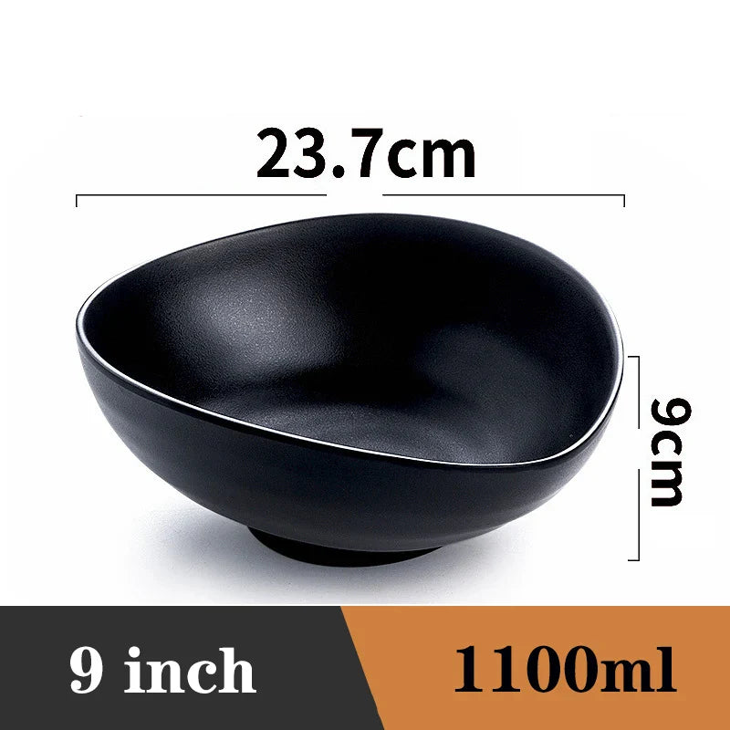 Ramen Bowl Black Plastic Japanese Style Noodle Bowl W1409 9inch - Tophatter Daily Deals