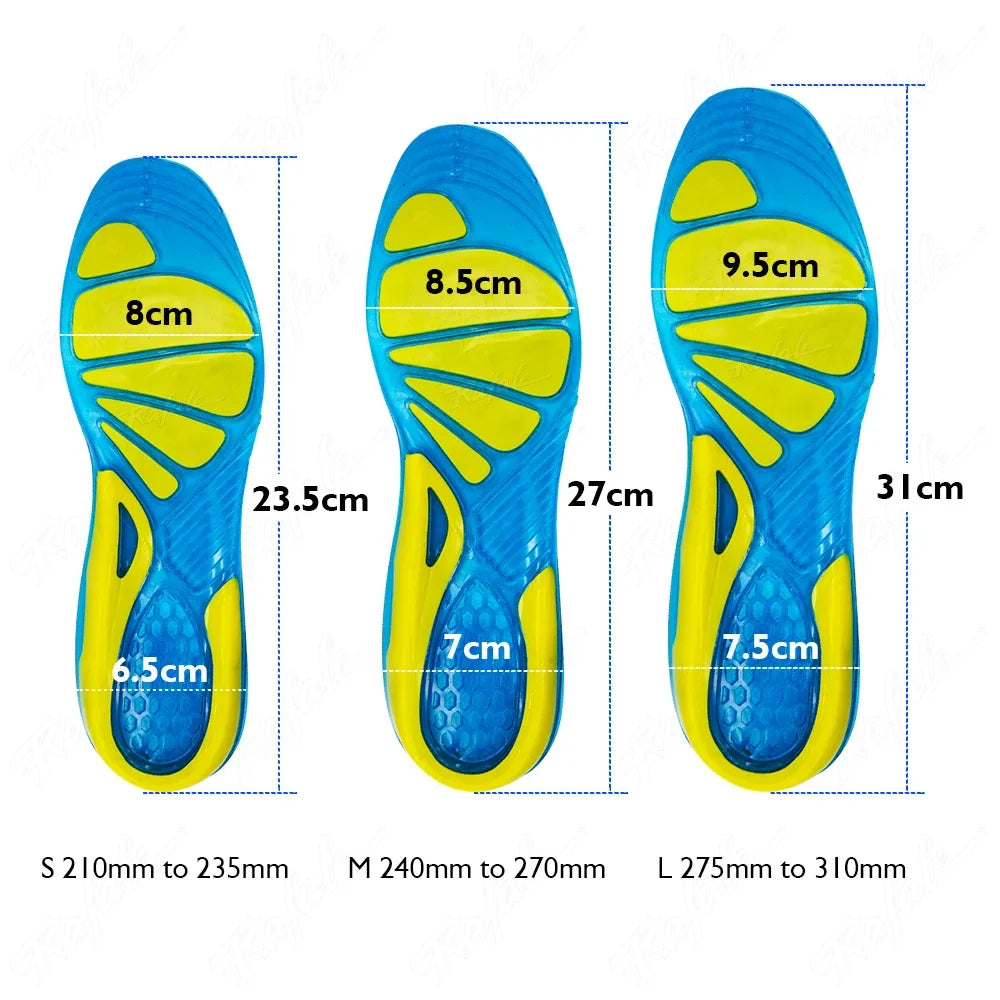 Gel Non Slip Shoe Insoles Silicone Massaging Orthotic Plantar Fascia Insole - Tophatter Daily Deals