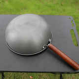 Camping Frying Pan Folding Handle Dark Grey Camp Cooking - Tophatter Daily Deals