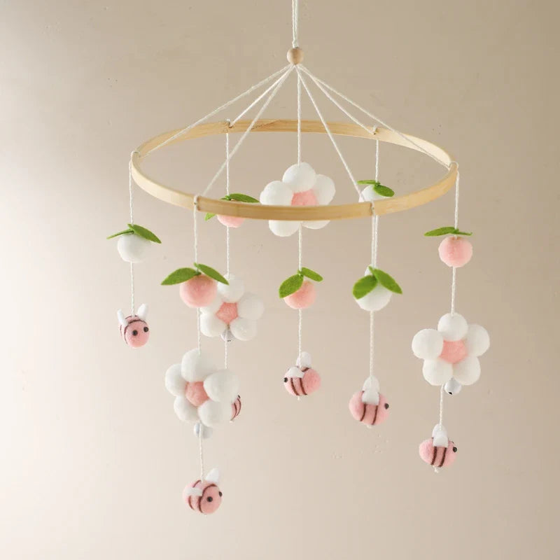 Baby Crib Mobile Wooden Musical Newborn Sensory Toys - Tophatter Daily Deals