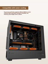 MATX PC Case Wooden Panel Tempered Glass Type C Port - Tophatter Daily Deals
