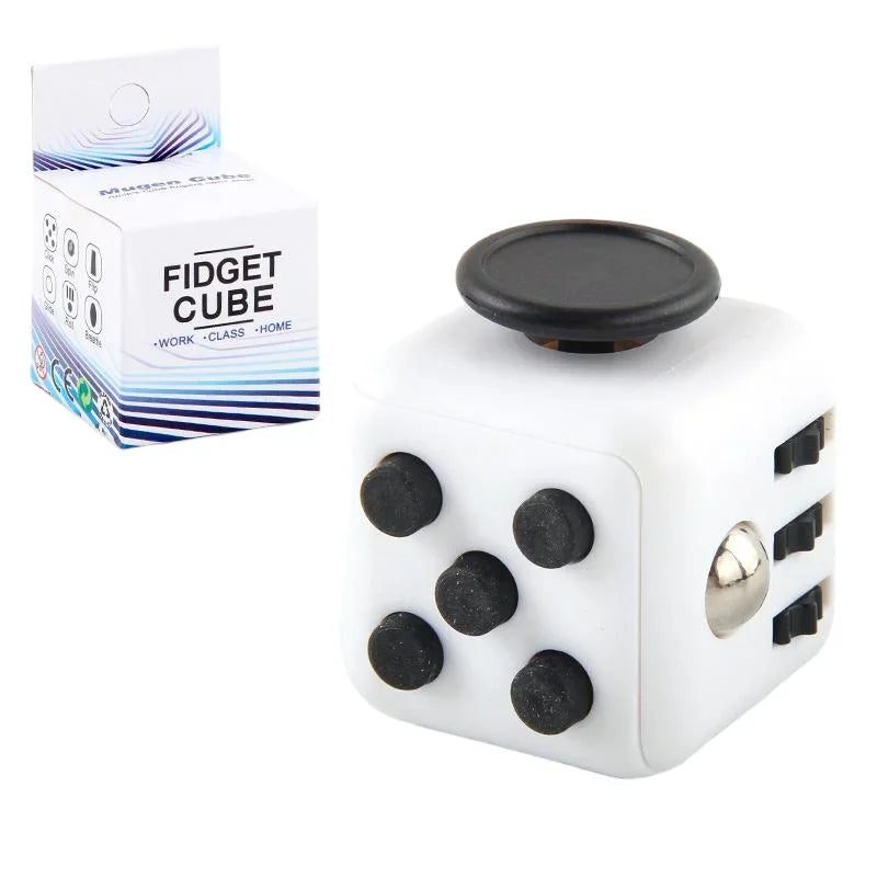 Fidget Cube Antistress Spinner Toy Sensory Stress Relief 1PC White - Tophatter Daily Deals
