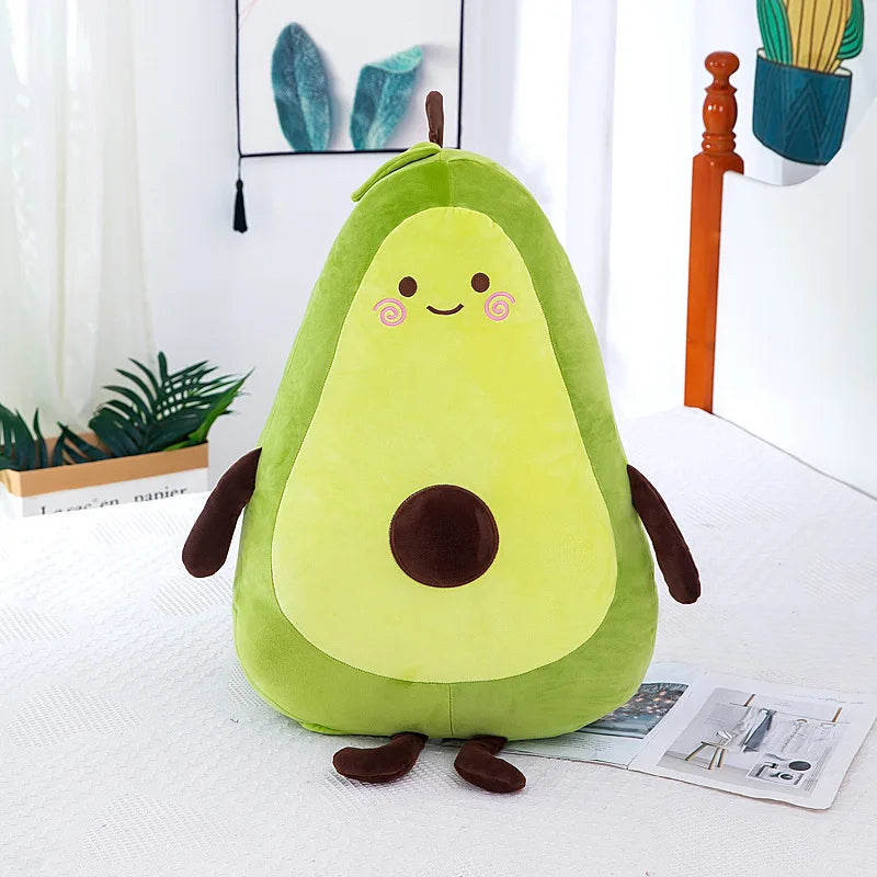 Squishy Avocado Long Plush Chubby Avocado Food - Tophatter Daily Deals