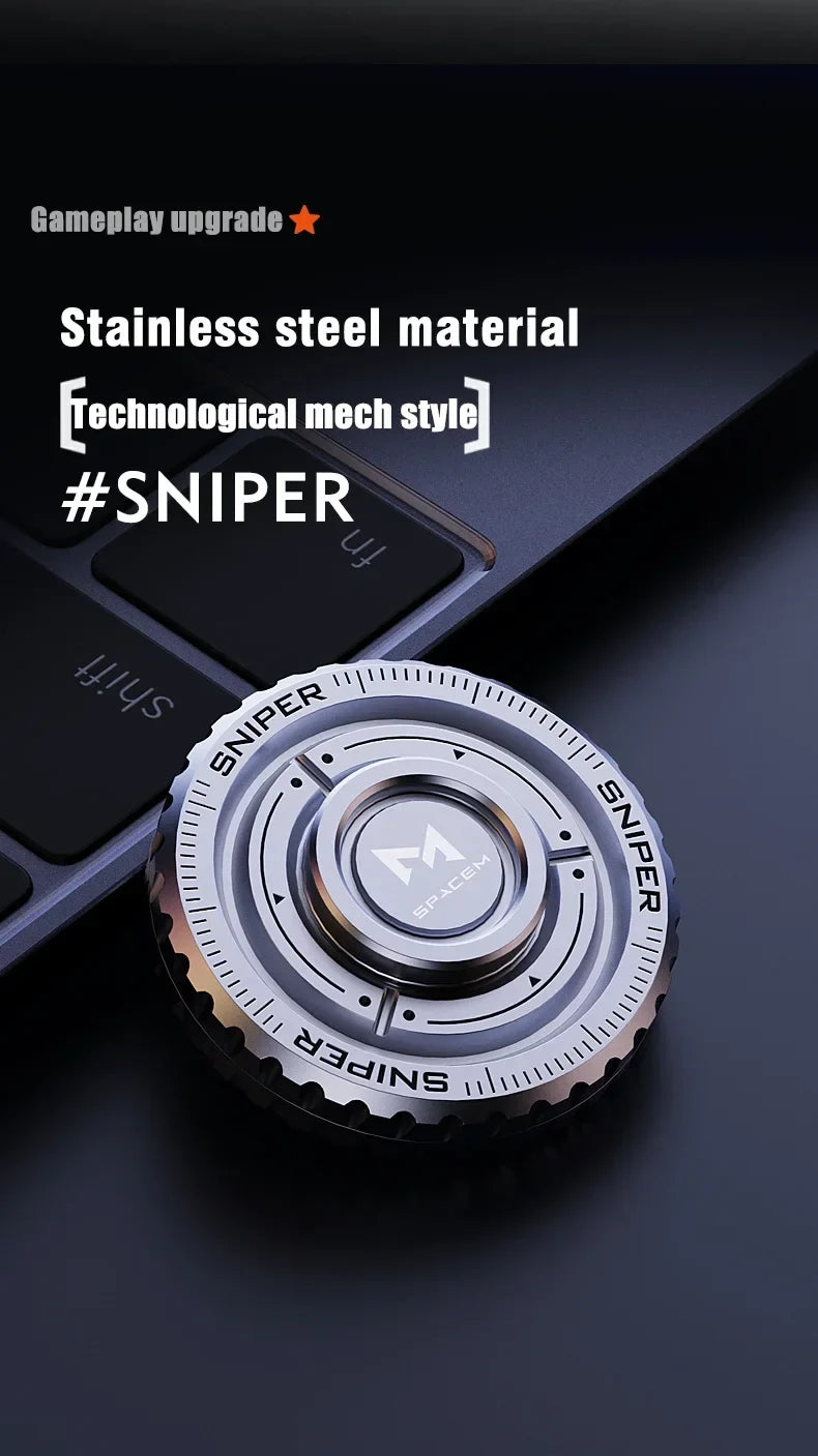 EDC Metal 3in1 Pushing Card Spinner Coin Stress Reliever - Tophatter Daily Deals