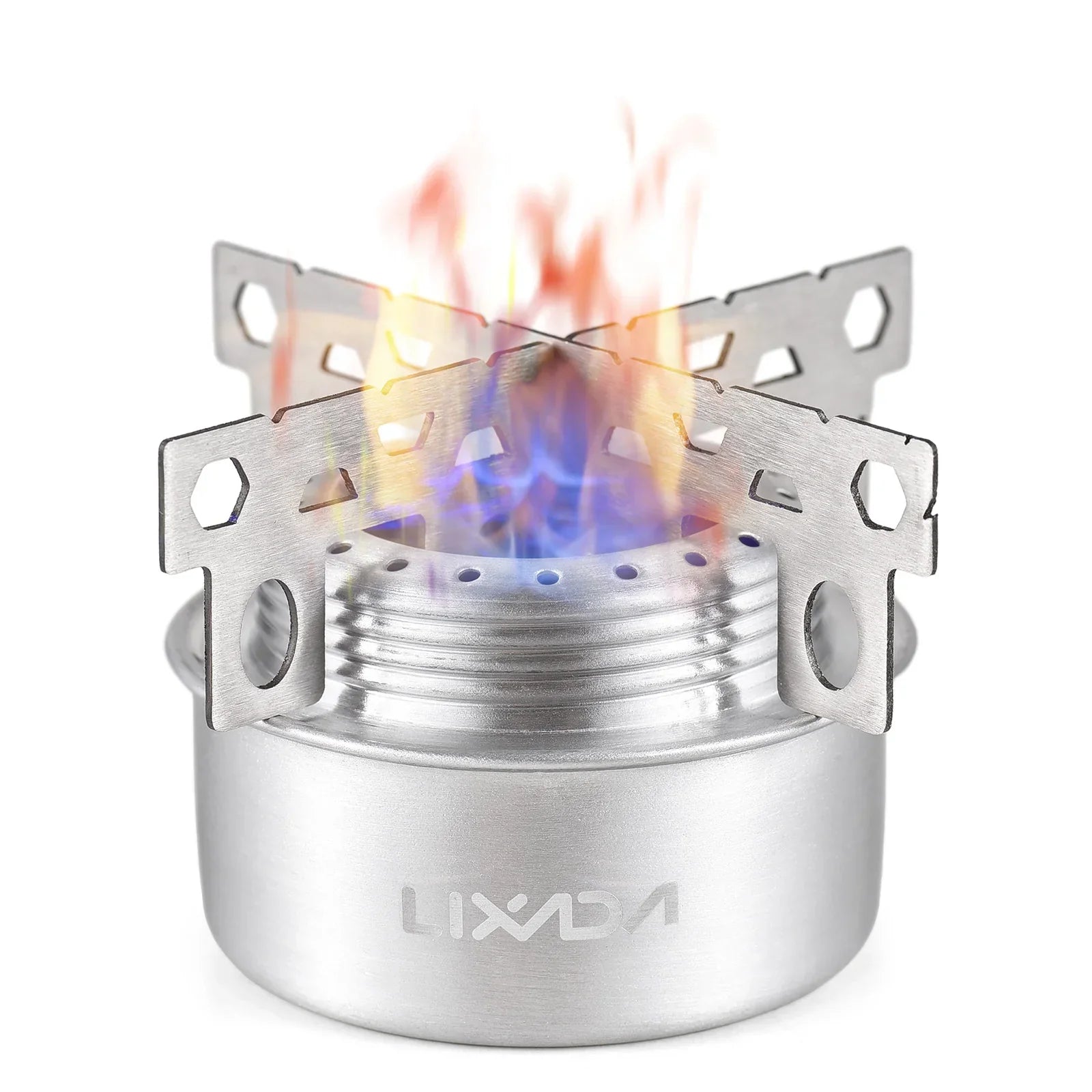 Alcohol Stove Set with Windshield Silver Camp Cooking - Tophatter Daily Deals