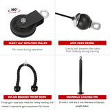 Pulley Cable System Pull Down Lift Attachment Black Fitness - Tophatter Daily Deals