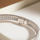 Moissanite 2mm Bracelet 18K Gold Plated Tennis Bangle - Tophatter Daily Deals