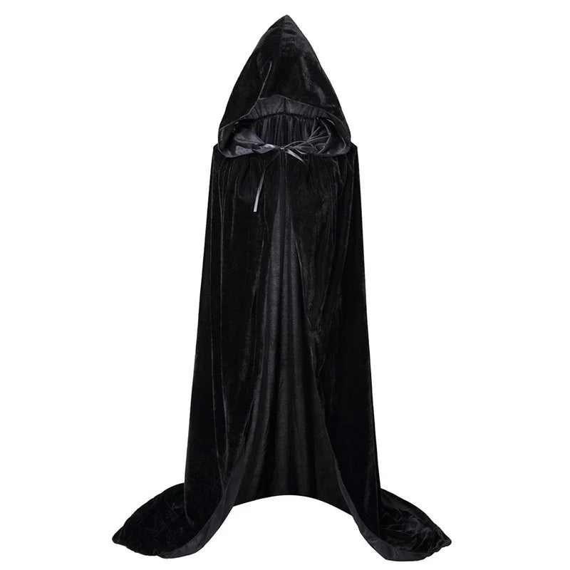 Hocus Pocus Cloak Hooded Cosplay Cape Halloween 2025 Black - Tophatter Daily Deals