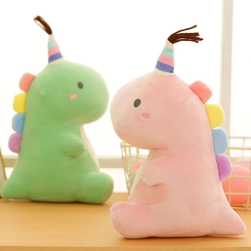 Pastel Party Dinosaur Plush Rainbow Plush Toy Animals - Tophatter Daily Deals