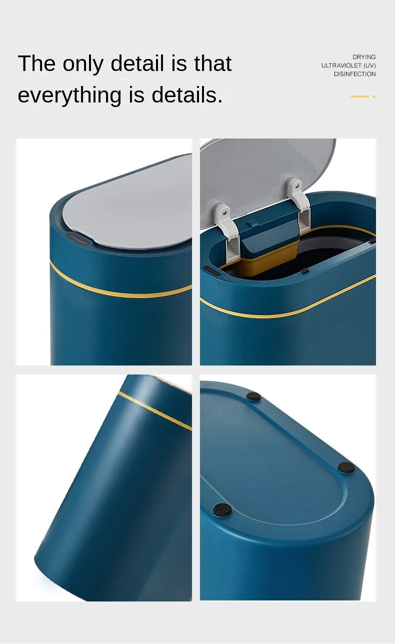 Sensor Trash Can Touchless 8L Kitchen Bathroom Bin Compact - Tophatter Daily Deals