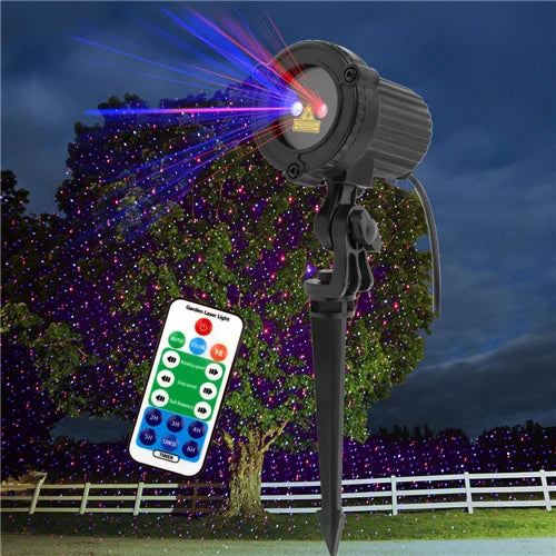Christmas Laser Light Projector Waterproof Outdoor Garden US Plug - Tophatter Daily Deals